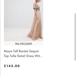 Sequin top tulle dress ASOS